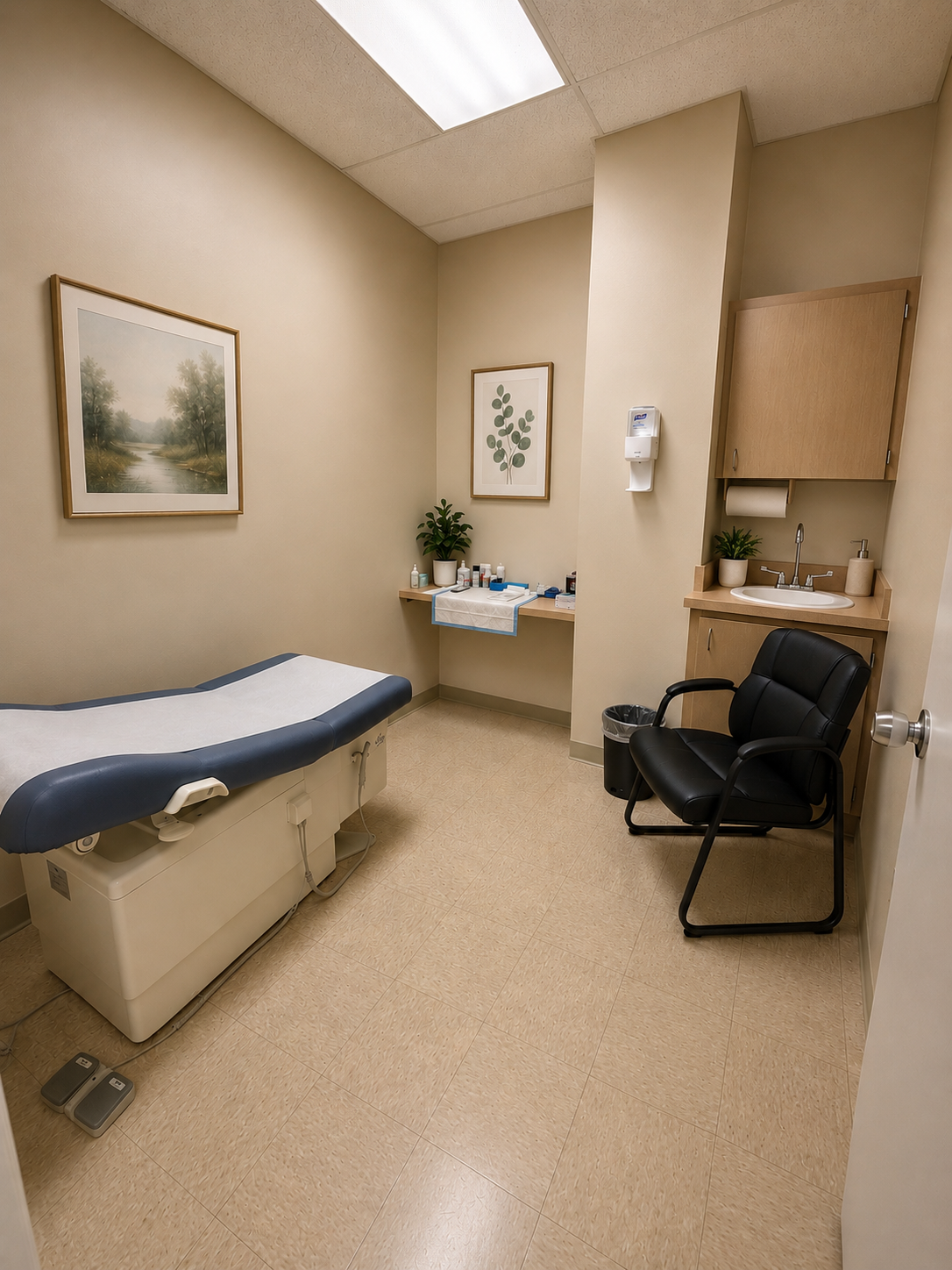 Wound care consultation in a private medical office